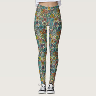 Legging Design abstrato colorido do teste padrão do