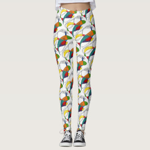Legging Design abstrato formas de bumerangue orgânico