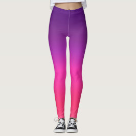 Legging Design abstrato neon Purple e cor-de-rosa