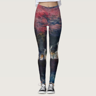 Legging Design abstrato, tempestade de mitigação no mar