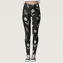 Legging Design Boho Preto e Branco