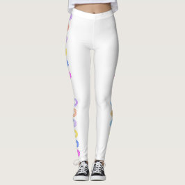 Legging Design Branco dos Círculos Miami