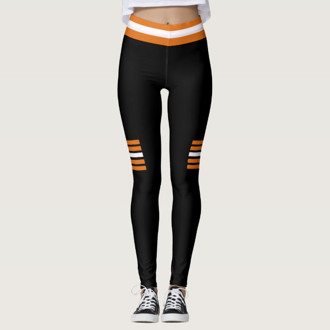 Legging Design Branco e preto desportivo (Frente)
