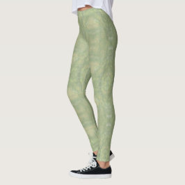 Legging Design com padrão com verde