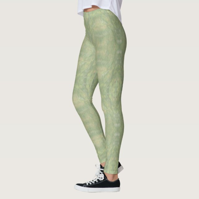Legging Design com padrão com verde (Esquerda)