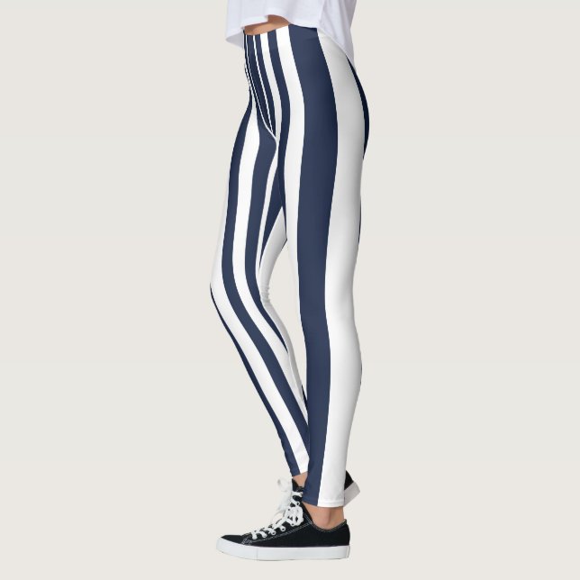 Legging Design com risca azul esportante clássico (Esquerda)