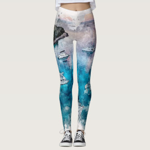 Legging Design da aguarela por Le Caviar Catamarã o