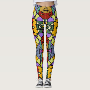 Legging Design da Caixa Quadrada Geométrica do Mosaico