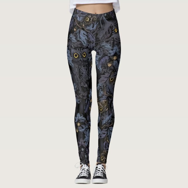 Legging Design da folha de coruja lynx (Frente)