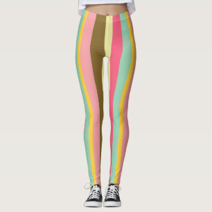 Legging Design da Paleta de Cor da Faixa de Verão