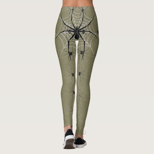 Legging Design das caneleiras da aranha da viúva negra (Verso)