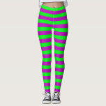 Legging Design das faixas roxas e verdes<br><div class="desc">Linhas horizontais roxas e verdes com faixas de repetições, sem soldadura, Impressão de fundo com Design de padrão</div>