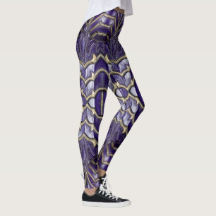 Legging Design de abstrato de armadura em uma perna