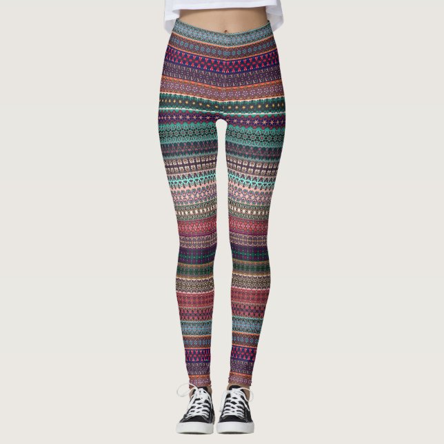 Legging design de abstrato de tribo (Frente)