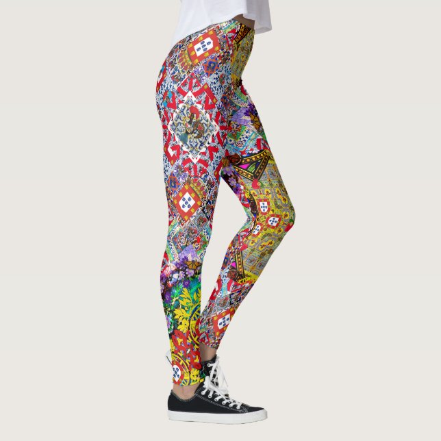 Legging Design de arte popular portuguesa (Direita)
