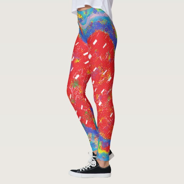 Legging Design de arte pura fantástica com tingimento de g (Esquerda)