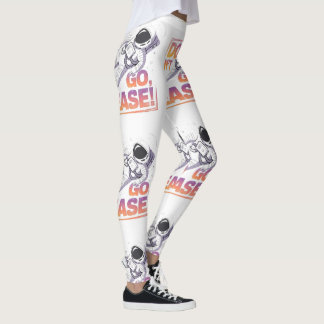 Legging Design de Aventura Cósmica de Astronauta Flutuando