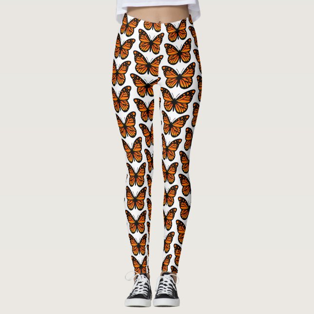 Legging Design de borboleta monarca - Pernas (Frente)