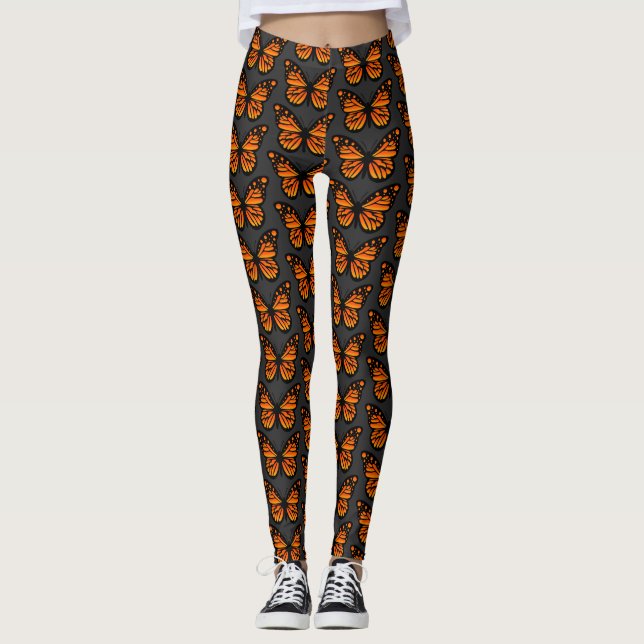 Legging Design de borboleta monarca - Pernas (Frente)