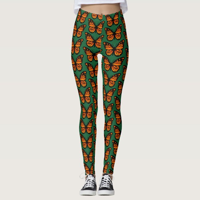Legging Design de borboleta monarca - Pernas (Frente)