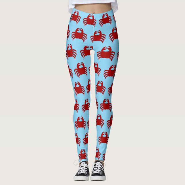 Legging Design de Caranguejo Vermelho Que Você Escolhe Cor (Frente)