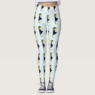 Legging Design de Cartoon Penguin do século Legal retrô