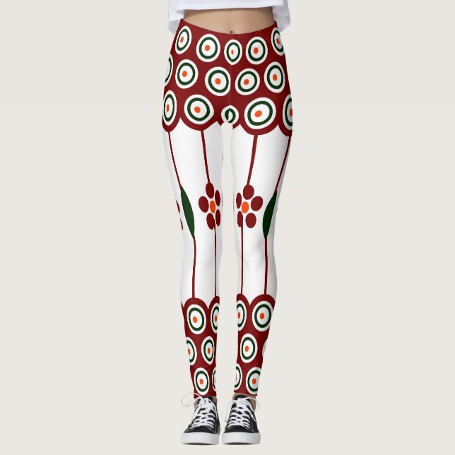 Legging Design de cerâmica tradicional polonesa (Frente)
