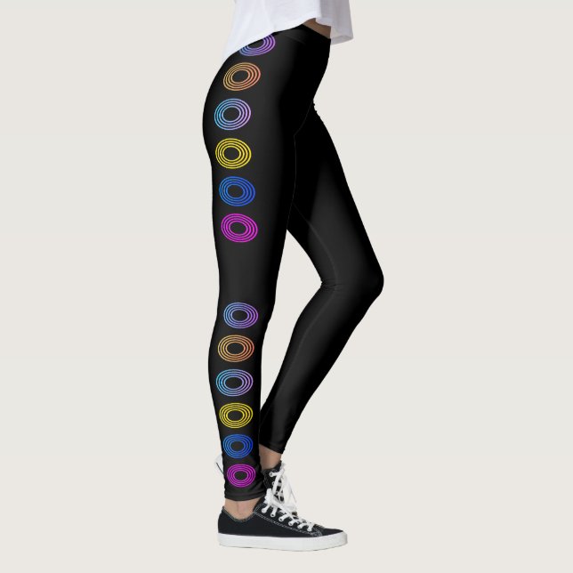 Legging Design de Círculos de Miami (Direita)