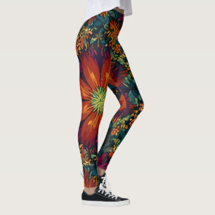 Legging Design de cor floral