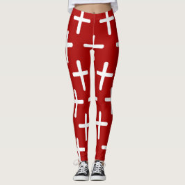 Legging Design de cruz cristã