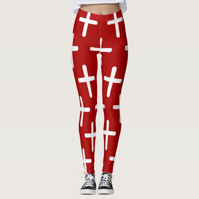 Legging Design de cruz cristã (Frente)