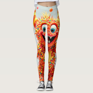 Legging Design de Delícia de Monstro Feliz