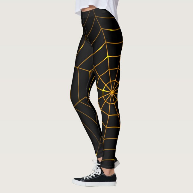 Legging Design de Dia das Bruxas Douradas (Esquerda)