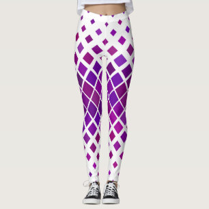 Legging Design de diamantes magenta púrpura