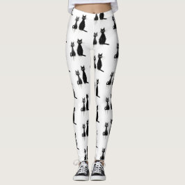 Legging Design de dois gatos pretos
