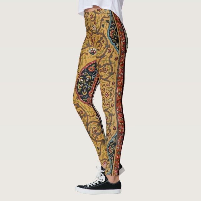 Legging Design de Elegante de Carpete Persa Antiquado (Esquerda)