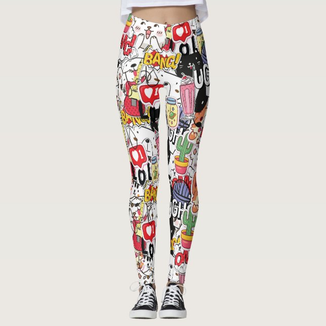 Legging design de estimação engraçado kawaii - amante de a (Frente)