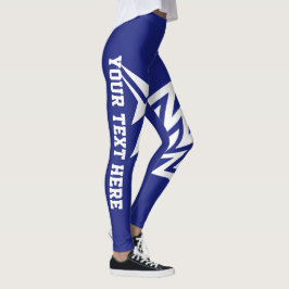 Legging Design de Estrela Tribal Personalizada Azul Marinh