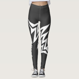 Legging Design de Estrela Tribal Personalizado Charcol Cin