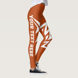 Legging Design de Estrela Tribal Personalizado em Laranja 