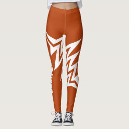 Legging Design de Estrela Tribal Personalizado em Laranja