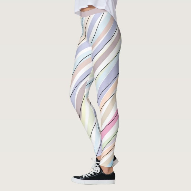 Legging Design de faixa de Abstrato de Pastel bonito (Esquerda)