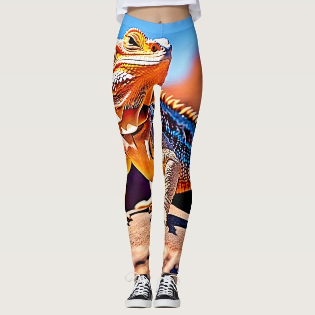 Legging Design de Fechamento do Desert Lizard (Frente)