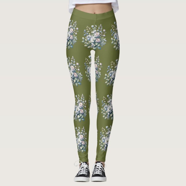 Legging design de flor personalizado (Frente)