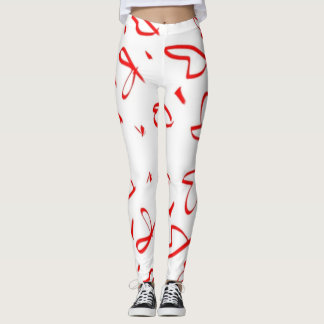Legging Design de forma cardíaca