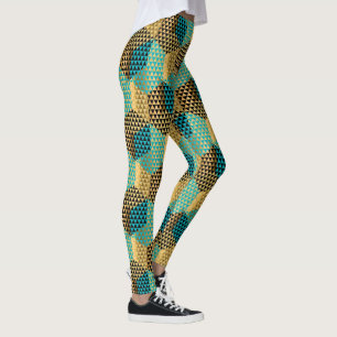 Legging Design de Formas Geométricas Modernas de Cores Mis
