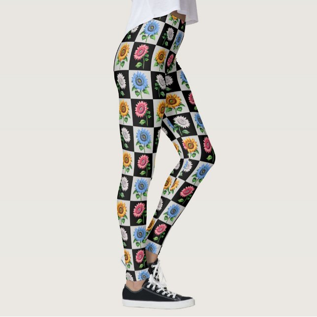 Legging Design de girassol multicolorido com controlo (Criador carregado)
