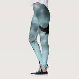 Legging Design de Halloween com raven