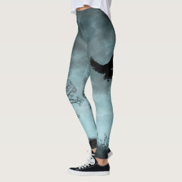 Legging Design de Halloween com raven