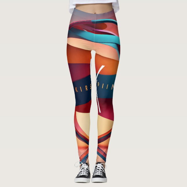 Legging design de logotipo abstrato (Frente)